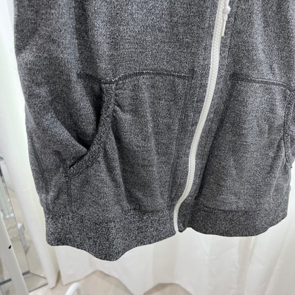 BDG Urban Outfitters Full Zip Hooded Cotton Vest - Gray - Picture 4 of 7